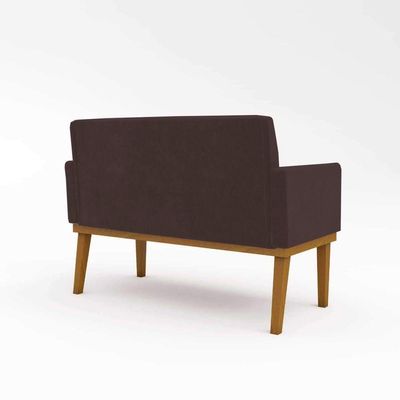 Kit Sofá Namoradeira + Poltrona Reforçada marrom
