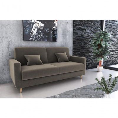 Sofá Cama Emília 2 Lugares 190cm Suede Capuccino Matrix