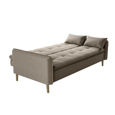 Sofá Cama Casal Reclinável Donna - Veludo Turkey Castor