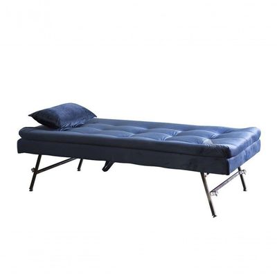 Sofá Cama Reclinável Com Cama Auxiliar Azul Marinho