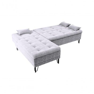 Sofá Cama Com Chaise 3 Lugares 2,00 Mts Nice Matrix Cinza