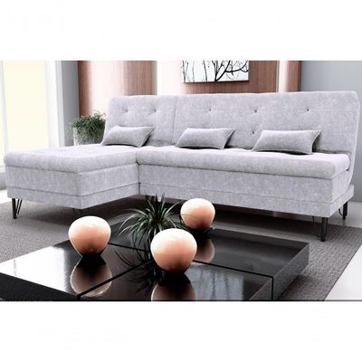 Sofá Cama Com Chaise 3 Lugares 2,00 Mts Nice Matrix Cinza