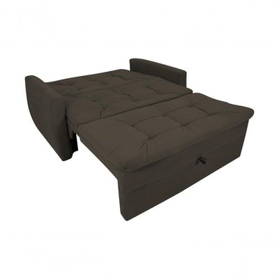 Sofá Cama Meg 2 Lugares Suede Capuccino Matrix