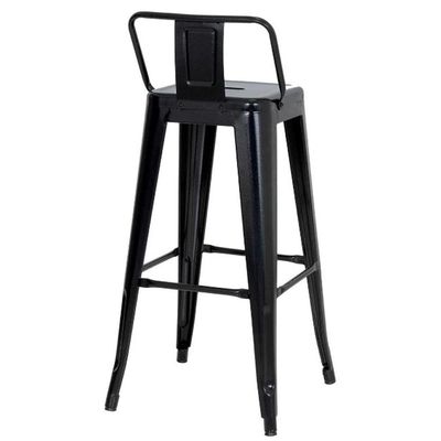 Kit 3 Banquetas Iron Tolix Design Industrial Em Aço Com Encosto