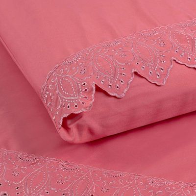 Jogo Cama Queen Cherry Bordado Inglês 4pç 100% Poliéster - Pesseg