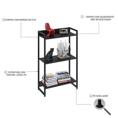Aparador Buffet Dynamica 60cm Est.preta