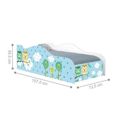Mini Cama Fun Corujinhas Infantil Com Colchão