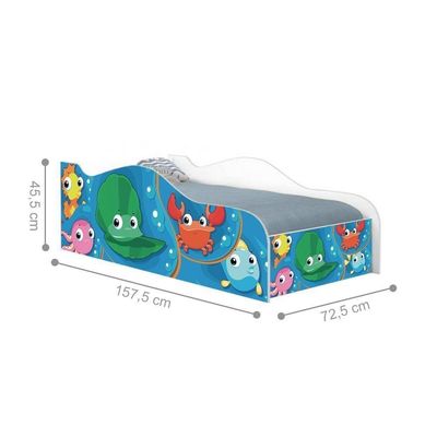 Mini Cama Fun Fundo Do Mar Peixes Infantil Com Colchão