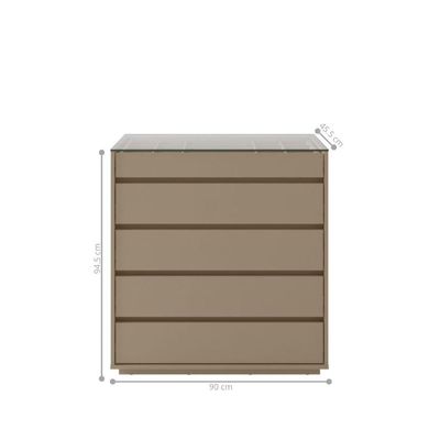 Comôda Para Quarto 5 Gavetas Irlanda Fendi