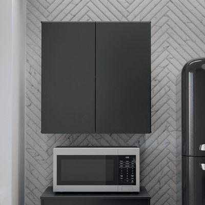 Armário Aéreo Aliex 02 Portas Preto