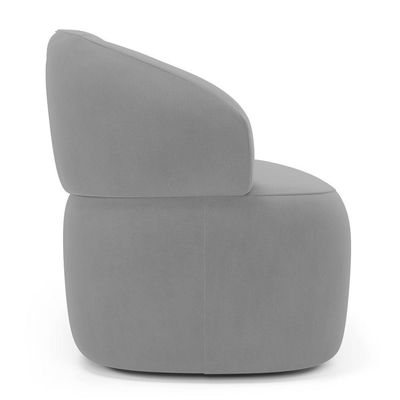 Sofá Orgânico 02 Lugares Living Glee 140cm Veludo Cinza - Desk Design