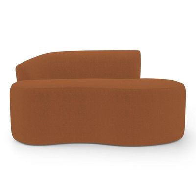 Kit 02 Sofás Orgânicos Living Bob 145cm 02 Lugares Com 02 Almofadas Bouclê Terracota - Desk Design