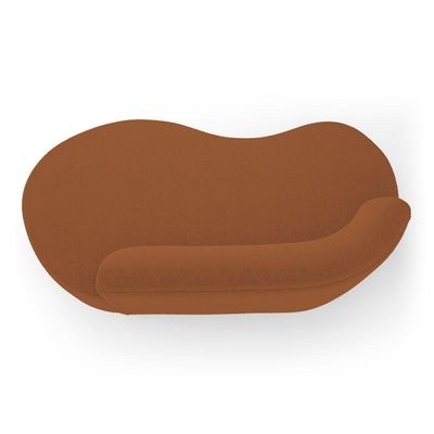 Kit 02 Sofás Orgânicos Living Bob 145cm 02 Lugares Com 02 Almofadas Bouclê Terracota - Desk Design