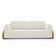 Sofá Living Bloom 180cm 02 Lugares Com Pés De Madeira Bouclê Off White - Desk Design
