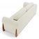 Sofá Living Bloom 180cm 02 Lugares Com Pés De Madeira Bouclê Off White - Desk Design