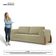 Sofá Living Bloom 220cm 03 Lugares Com Pés De Madeira Bouclê Bege - Desk Design