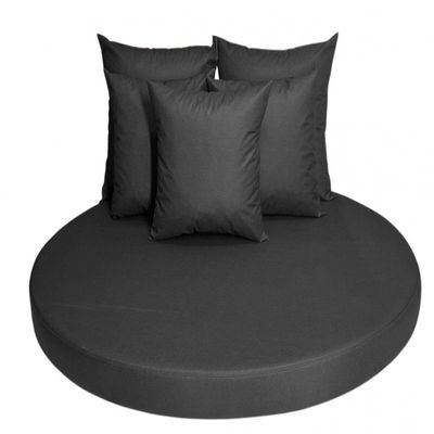 Almofadas Para Sofá Cheias Decorativas, Impermeáveis Trama Preto