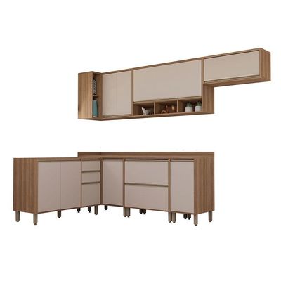 Cozinha Completa 7 Pçs Tampo 468cm Lari Luciane Móveis Vanilla-connect