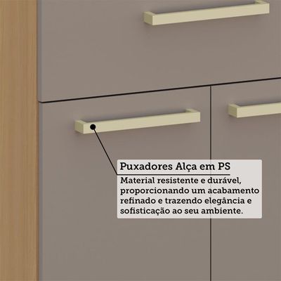 Paneleiro 4 Pts Espaço Forno E Micro-ondas 70cm Duna Luciane Freijó-cinammon