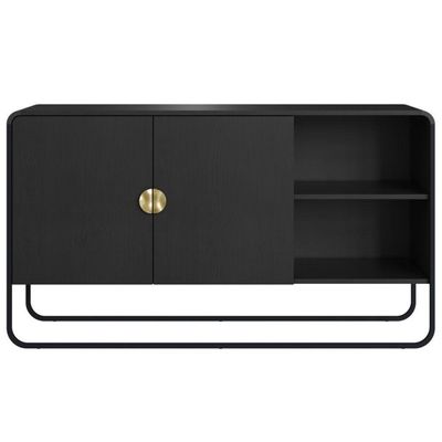 Balcão Buffet Com Nichos Luna - Nero