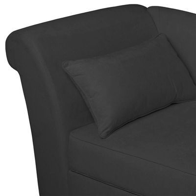 Recamier Diva França 1,40m Suede Preto - Inova Decor