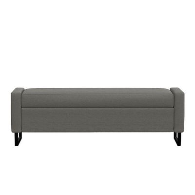 Recamier Bau Paris Base De Metal 1,40m Linho Grafite - Inova Decorações
