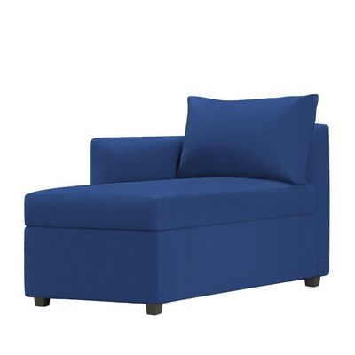 Recamier Divã Londres 140cm Suede Azul Marinho - Inova Decor