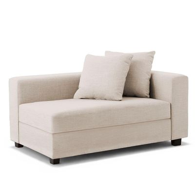 Recamier Divã Aspen 1,40m Veludo Bege - Inova Decorações