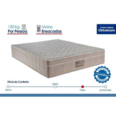 Colchão Casal Molas Masterpocket Ortobom Airtech 138x188x25