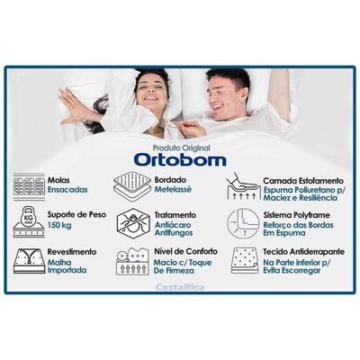 Colchão Casal Molas Masterpocket Ortobom Airtech 138x188x25
