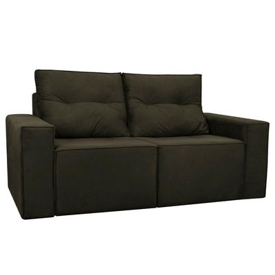 Sofá 2 Lugares Onix 1,80m Para Sala Confortavel Sued Herrero Cor:marrom