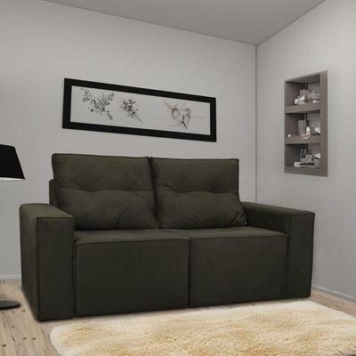 Sofá 2 Lugares Onix 1,80m Para Sala Confortavel Sued Herrero Cor:marrom