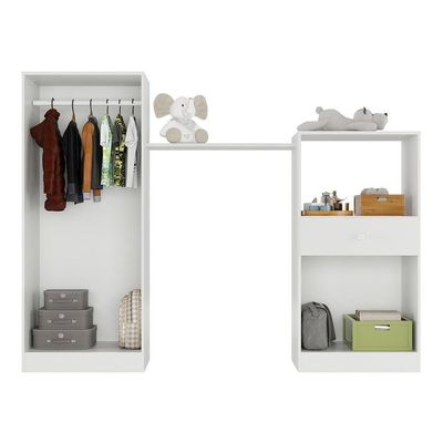 Quarto Infantil Com Berço-cômoda Laura Branco/cinza
