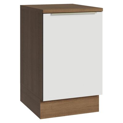 Balcão Cozinha 50x60cm 1 Porta (com Tampo) Rb Lux Madesa Rustic/branco Veludo