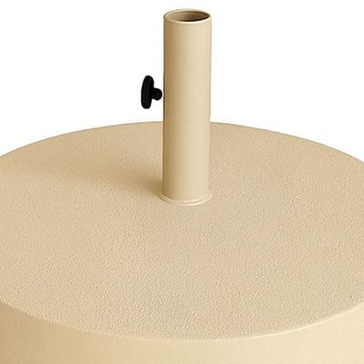 Guarda Sol Ombrelone 3,00m + Base 40kg Para Praia Piscina Jardim Bege Escuro