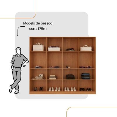 Guarda Roupa Casal Atacama Mdf Moderna Mobília Naturalle/off White