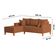 Sofá 3 Lugares Beny Com Chaise Esquerdo Linho Terracota
