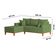 Sofá 3 Lugares Beny Com Chaise Esquerdo Linho Verde Oliva