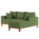 Sofá 3 Lugares Beny Com Chaise Direito Linho Verde Oliva