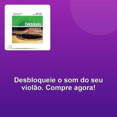 Encordoamento Aço Violão Ez890-b6 .009-.045