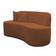Sofá Minimalista Orgânico 2 Lugares Sala Bouclé terracota