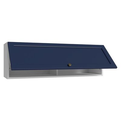 Armário Aéreo 100 Cm 1 Porta Basculante Branco/azul Vik Madesa Branco/azul