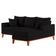 Sofá 3 Lugares Beny Com Chaise Direito Suede Preto