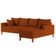 Sofá 4 Lugares Beny Com Chaise Direito Suede Terracota