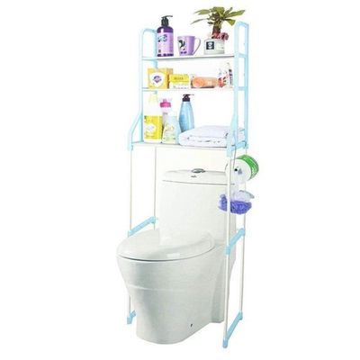 Estante Rack Banheiro 3 Prateleiras Vaso Sanitário Azul