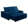 Sofa Retratil Reclinavel 2 Lugares 2,10m Atlantis Veludo Azul Lansofbr
