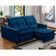 Sofa Retratil Reclinavel 2 Lugares 2,10m Atlantis Veludo Azul Lansofbr