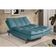 Sofá Cama Vancouver 3 Lugares Império Reclinável Casal Pés Madeira Suede Azul Turquesa 362