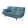 Sofá Cama Vancouver 3 Lugares Império Reclinável Casal Pés Madeira Suede Azul Turquesa 362