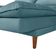 Sofá Cama Vancouver 3 Lugares Império Reclinável Casal Pés Madeira Suede Azul Turquesa 362